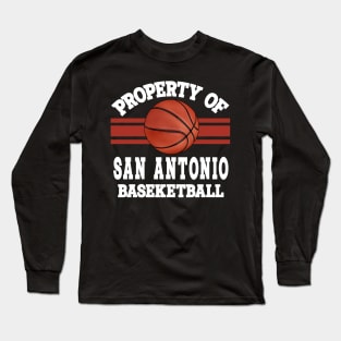 Proud Name San Antonio Graphic Property Vintage Basketball Long Sleeve T-Shirt
